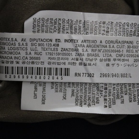 Zara Faux Vegan Suede Moto Jacket (172)🦋 - Picture 14 of 14